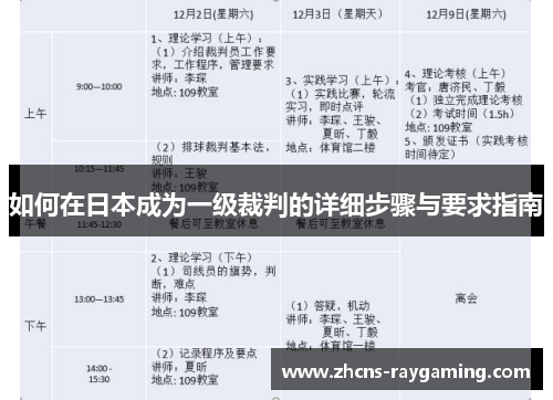 如何在日本成为一级裁判的详细步骤与要求指南 如何在日本成为一级裁判的详细步骤与要求指南