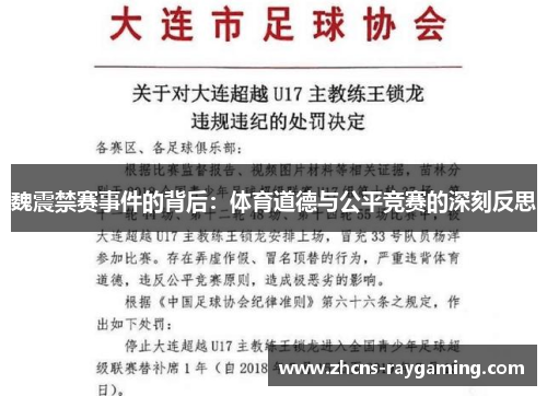 魏震禁赛事件的背后：体育道德与公平竞赛的深刻反思